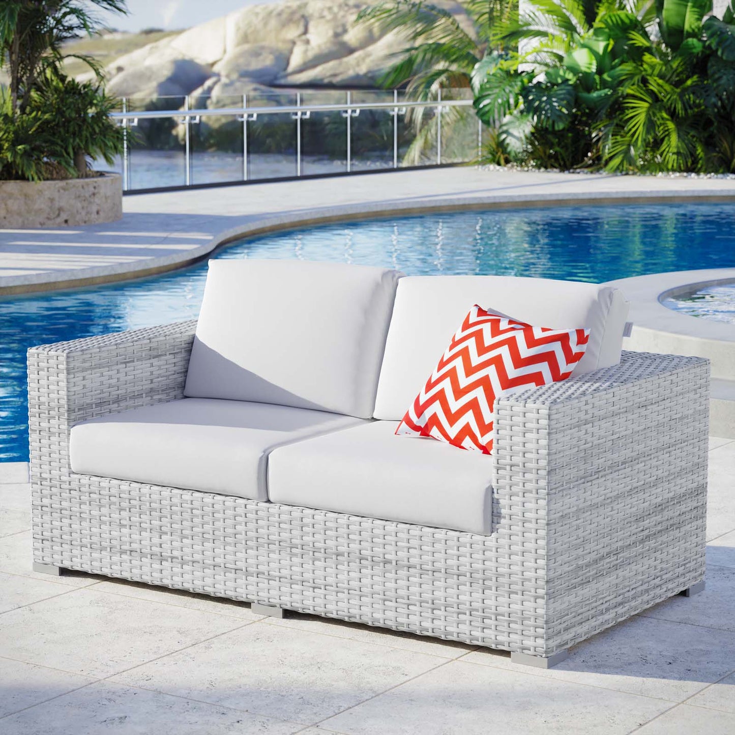 Modway Convene Outdoor Patio Loveseat | Outdoor Sofas, Loveseats & Sectionals | 