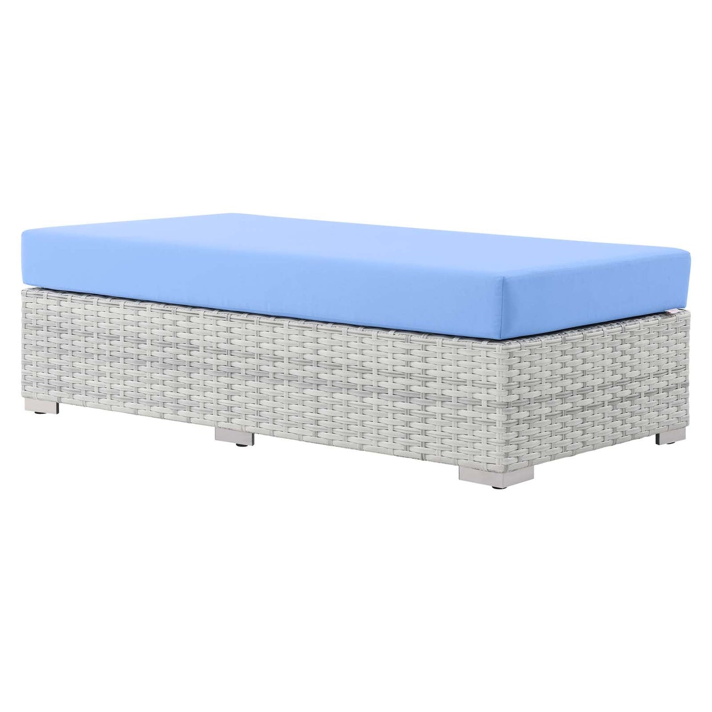 Modway Convene Outdoor Patio Rectangular Ottoman | Outdoor Ottoman | 
