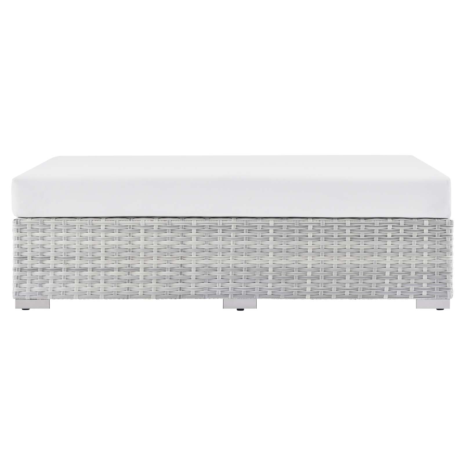 Modway Convene Outdoor Patio Rectangular Ottoman | Outdoor Ottoman | 