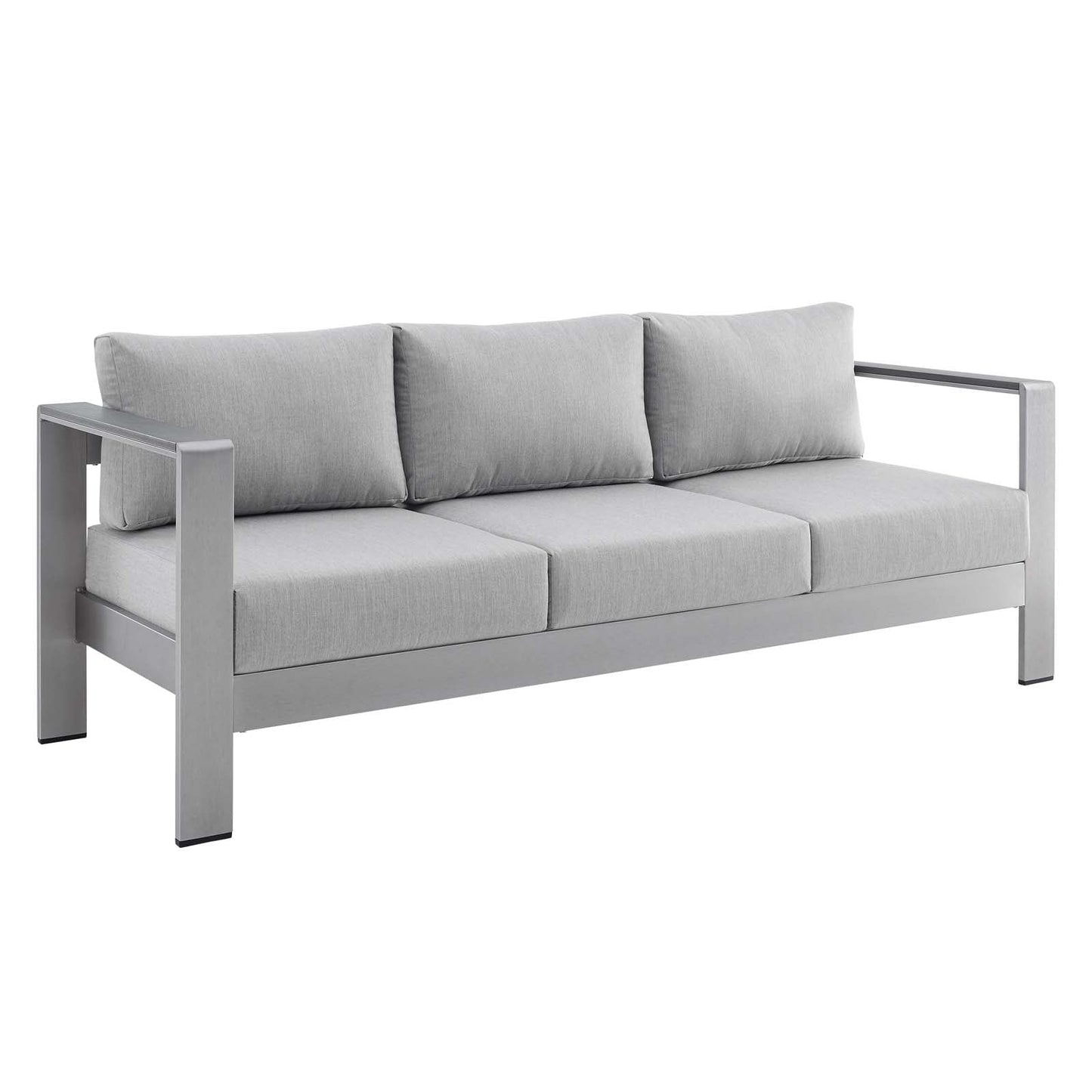 Modway Shore Sunbrella® Fabric Outdoor Patio Aluminum 3 Piece Set | Outdoor Sofas, Loveseats & Sectionals | Modishstore-8