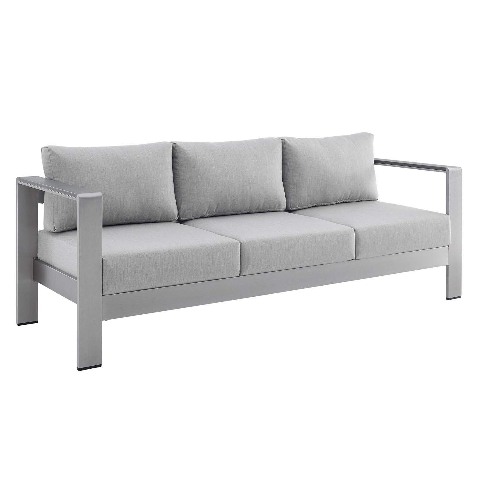Modway Shore Sunbrella® Fabric Outdoor Patio Aluminum 3 Piece Set | Outdoor Sofas, Loveseats & Sectionals | Modishstore-8