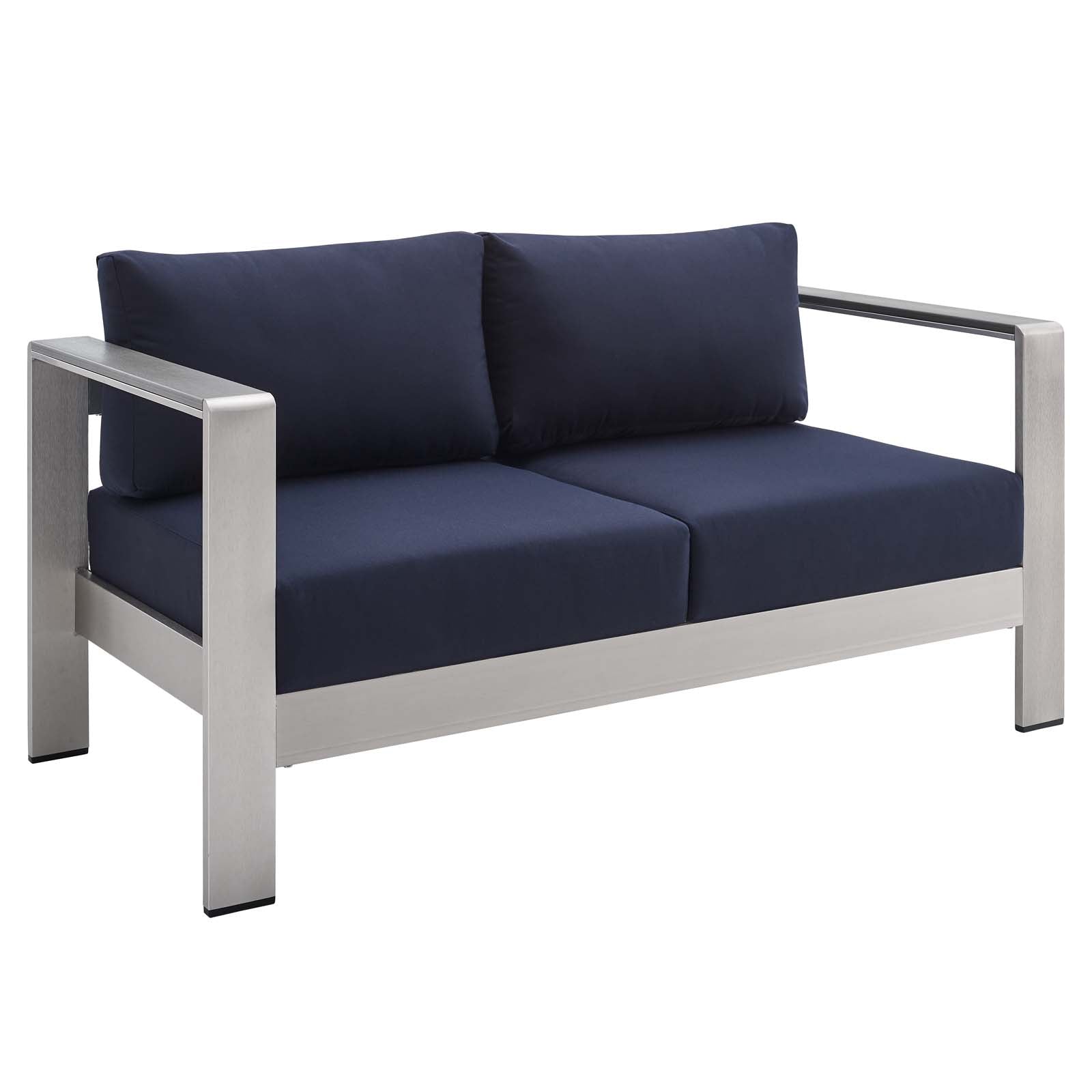 Modway Shore Sunbrella® Fabric Outdoor Patio Aluminum 3 Piece Set | Outdoor Sofas, Loveseats & Sectionals | Modishstore-10