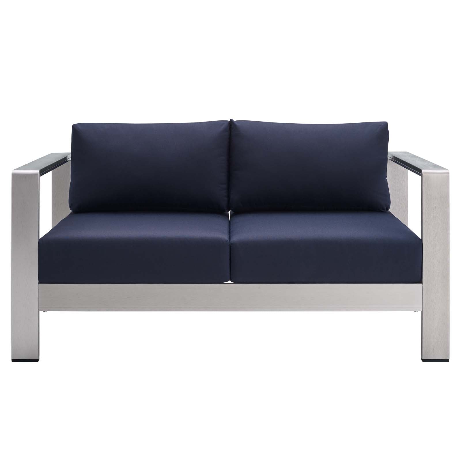 Modway Shore Sunbrella® Fabric Outdoor Patio Aluminum 3 Piece Set | Outdoor Sofas, Loveseats & Sectionals | Modishstore-13