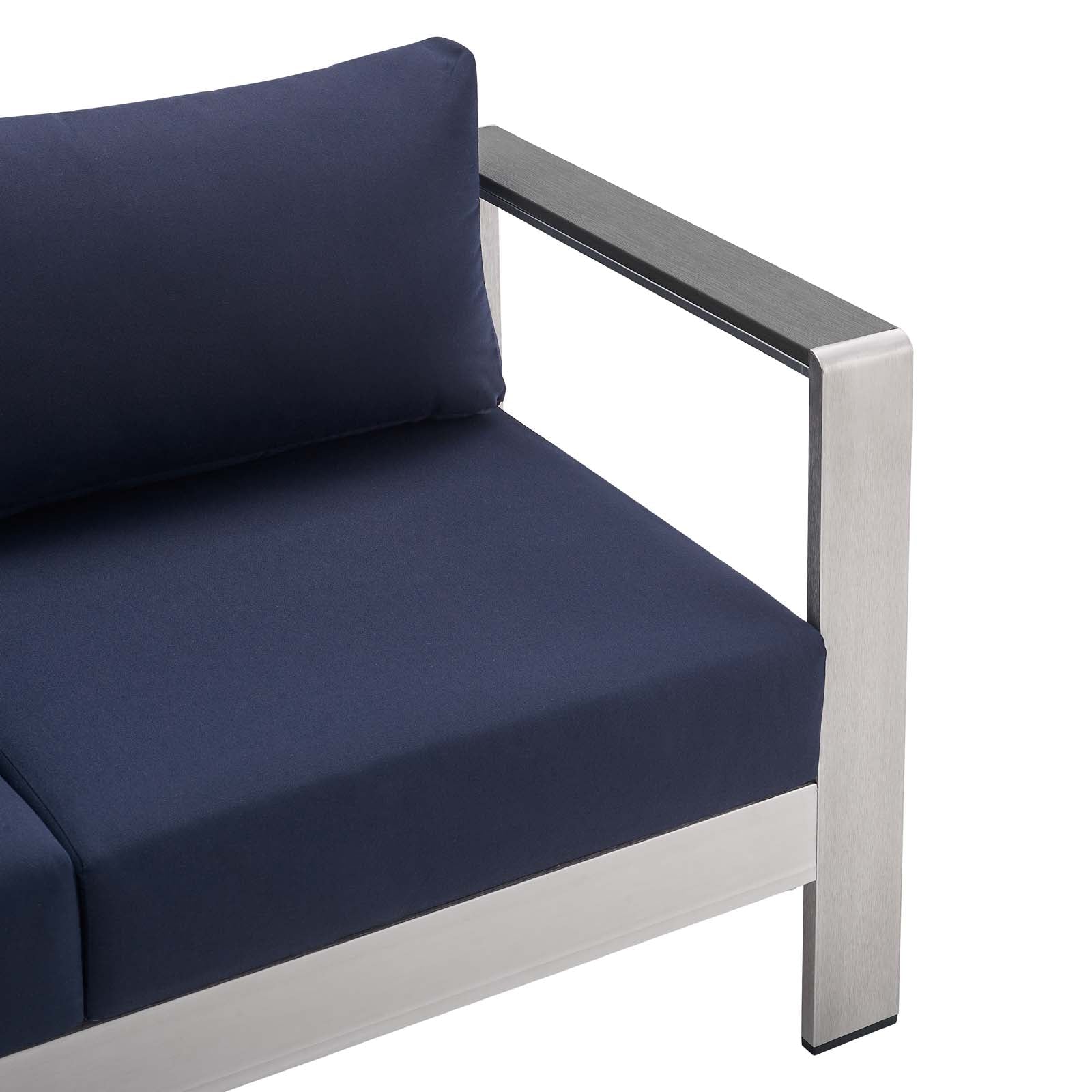 Modway Shore Sunbrella® Fabric Outdoor Patio Aluminum 3 Piece Set | Outdoor Sofas, Loveseats & Sectionals | Modishstore-14