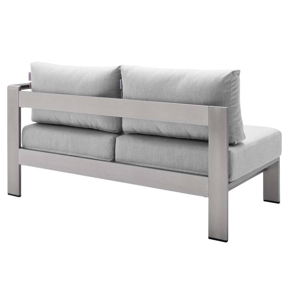 Modway Shore Sunbrella® Fabric Outdoor Patio Aluminum 4 Piece Sectional Sofa Set | Outdoor Sofas, Loveseats & Sectionals | Modishstore-8