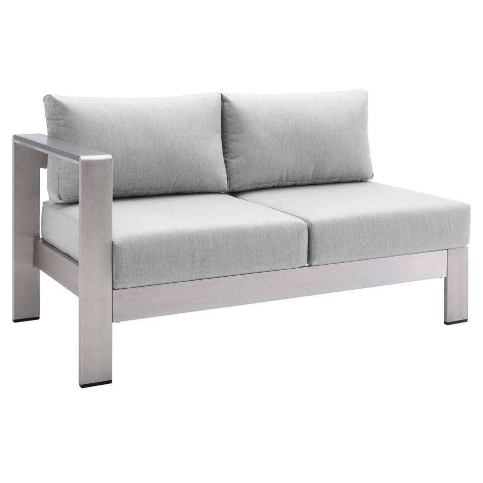 Modway Shore Sunbrella® Fabric Outdoor Patio Aluminum 4 Piece Sectional Sofa Set | Outdoor Sofas, Loveseats & Sectionals | Modishstore-10