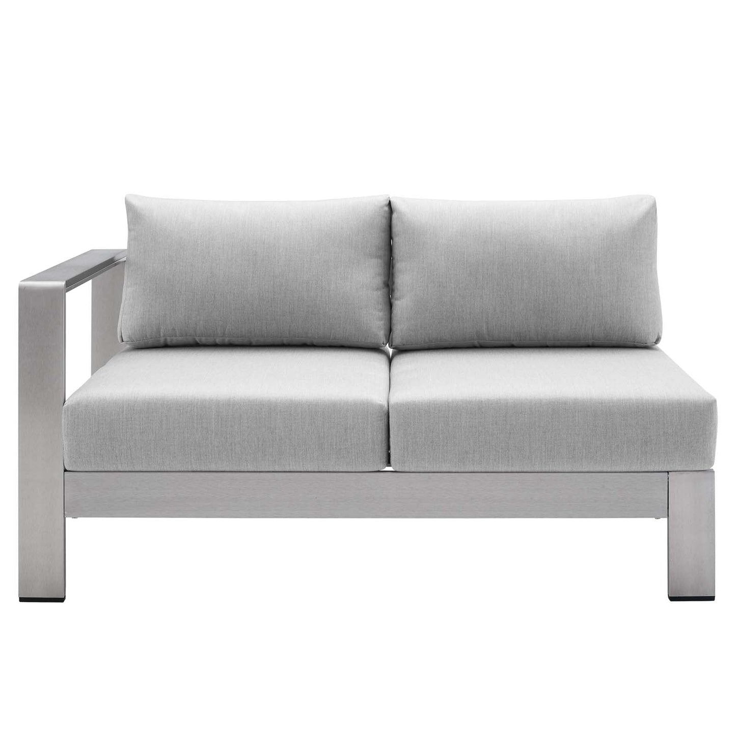 Modway Shore Sunbrella® Fabric Outdoor Patio Aluminum 5 Piece Sectional Sofa Set | Outdoor Sofas, Loveseats & Sectionals | Modishstore-6