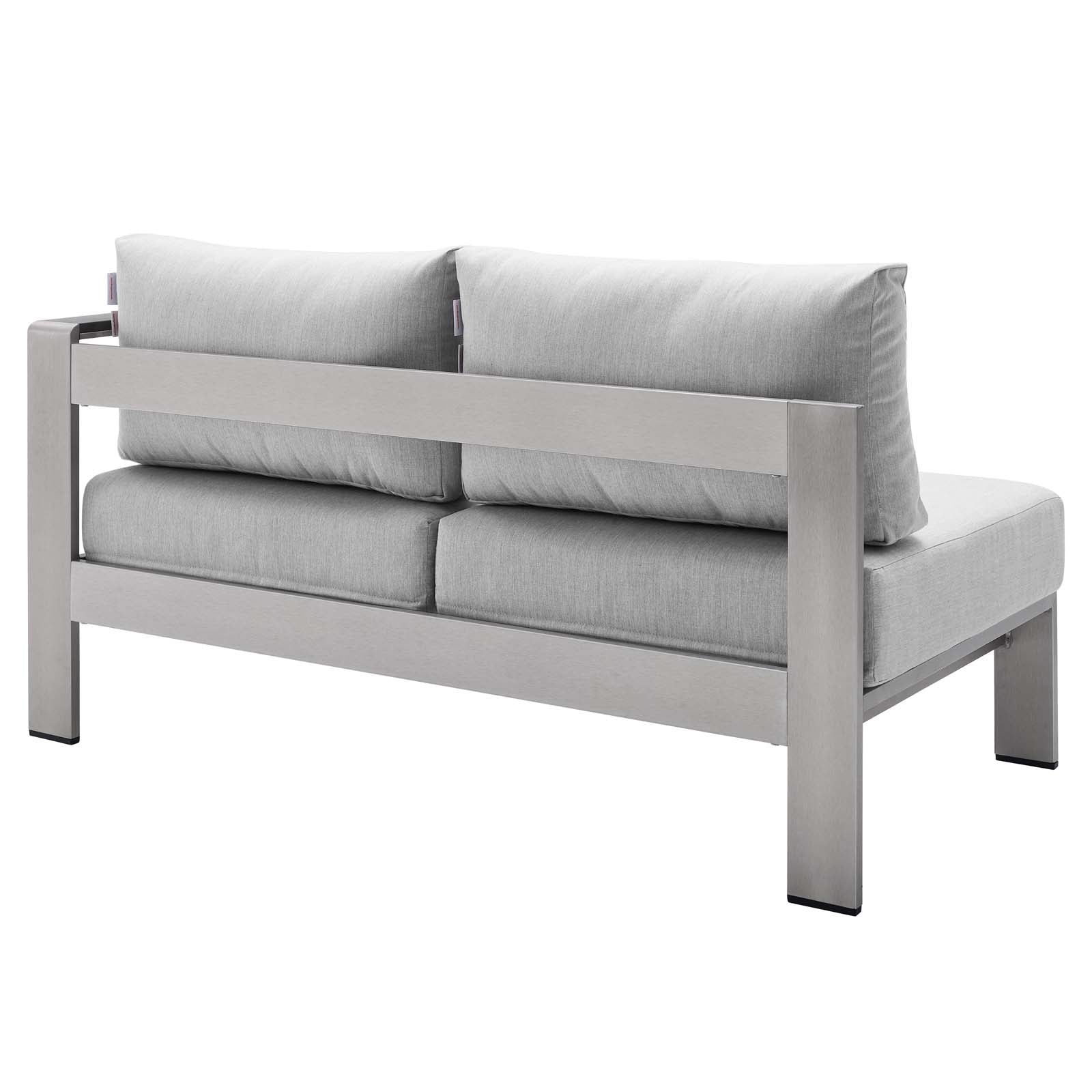 Modway Shore Sunbrella® Fabric Outdoor Patio Aluminum 5 Piece Sectional Sofa Set | Outdoor Sofas, Loveseats & Sectionals | Modishstore-5