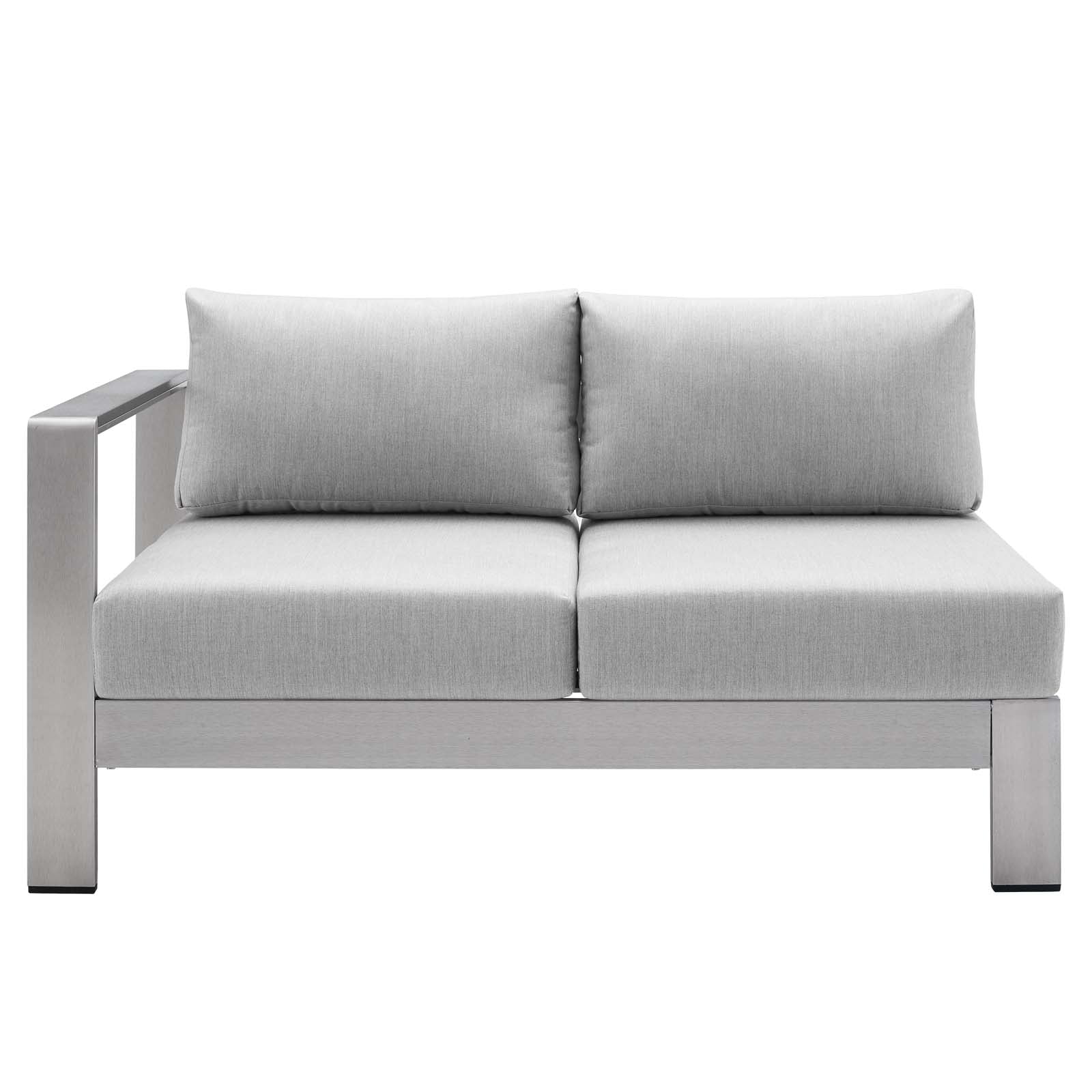 Modway Shore Sunbrella® Fabric Outdoor Patio Aluminum 5 Piece Sectional Sofa Set | Outdoor Sofas, Loveseats & Sectionals | Modishstore-6