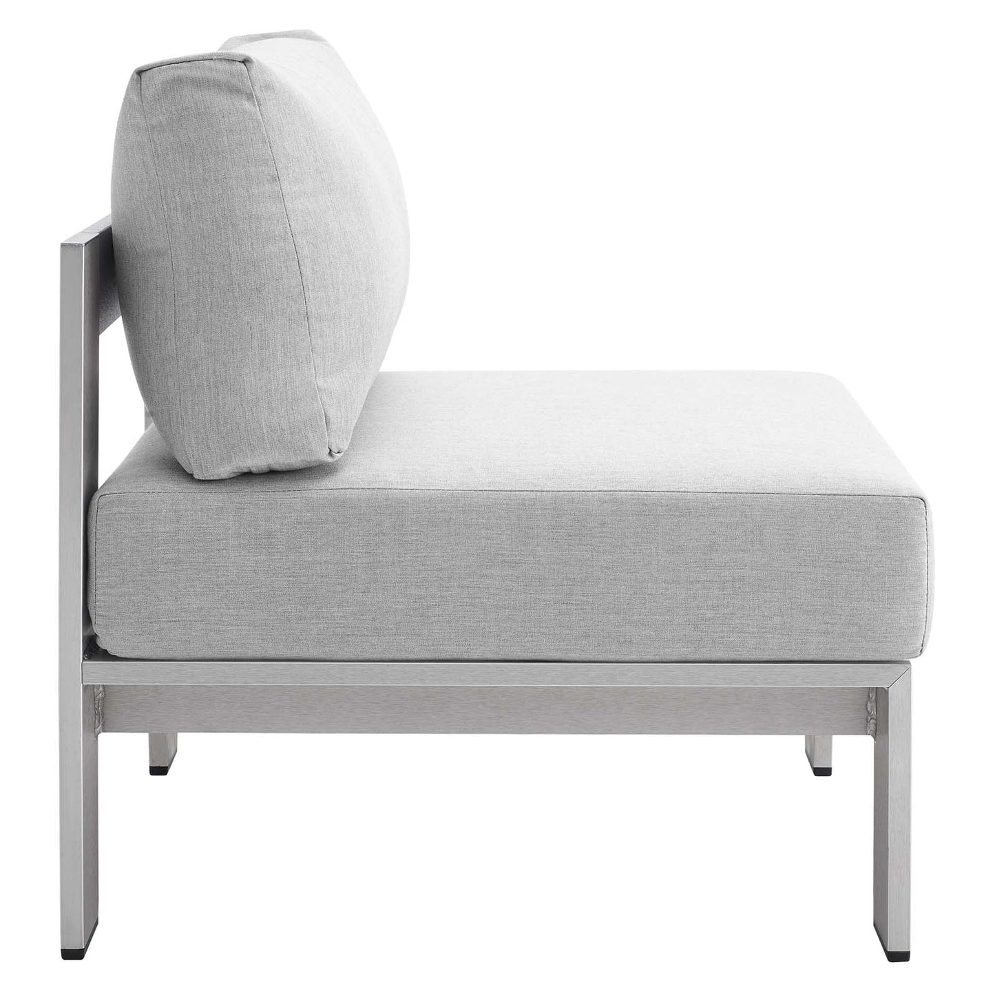 Modway Shore Sunbrella® Fabric Outdoor Patio Aluminum 5 Piece Sectional Sofa Set | Outdoor Sofas, Loveseats & Sectionals | Modishstore-8