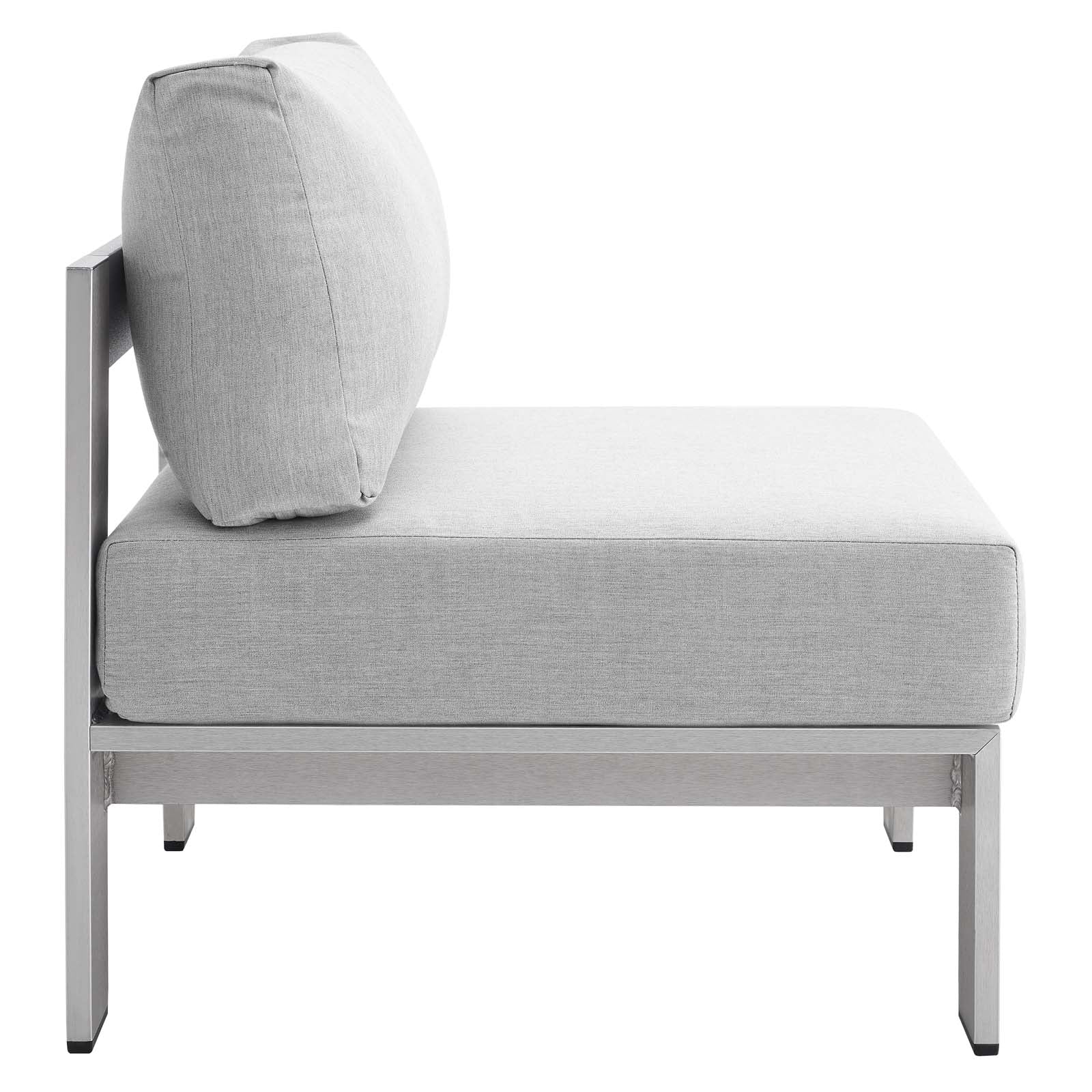 Modway Shore Sunbrella® Fabric Outdoor Patio Aluminum 5 Piece Sectional Sofa Set | Outdoor Sofas, Loveseats & Sectionals | Modishstore-8