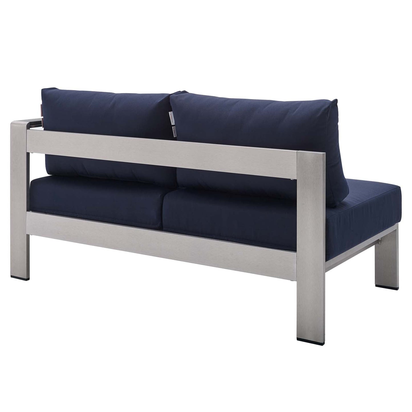 Modway Shore Sunbrella® Fabric Outdoor Patio Aluminum 5 Piece Sectional Sofa Set | Outdoor Sofas, Loveseats & Sectionals | Modishstore-12