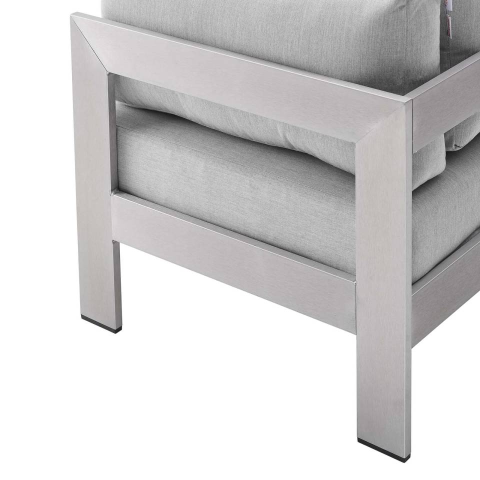 Modway Shore Sunbrella® Fabric Outdoor Patio Aluminum 6 Piece Sectional Sofa Set | Outdoor Sofas, Loveseats & Sectionals | Modishstore-12