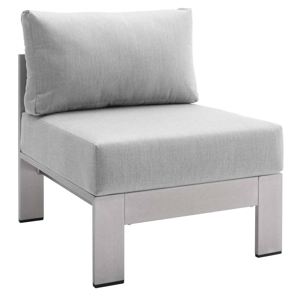 Modway Shore Sunbrella® Fabric Outdoor Patio Aluminum 6 Piece Sectional Sofa Set | Outdoor Sofas, Loveseats & Sectionals | Modishstore-7