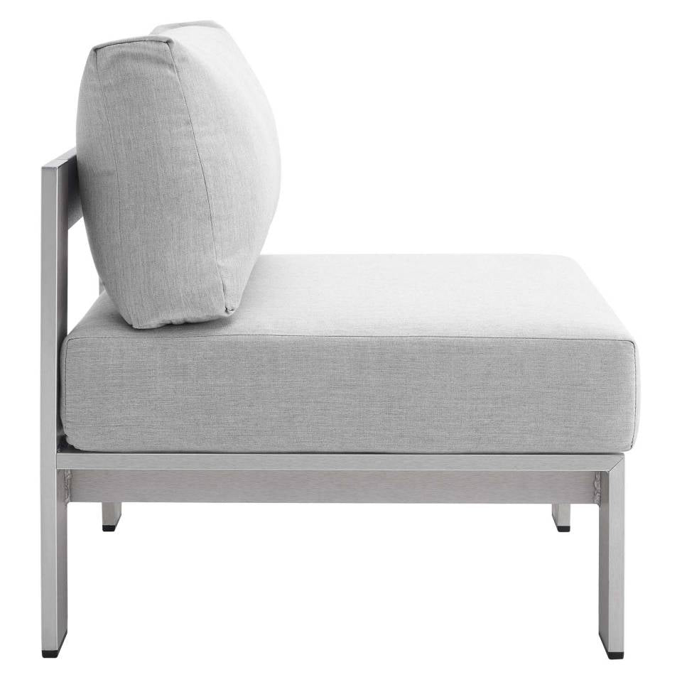 Modway Shore Sunbrella® Fabric Outdoor Patio Aluminum 6 Piece Sectional Sofa Set | Outdoor Sofas, Loveseats & Sectionals | Modishstore-8