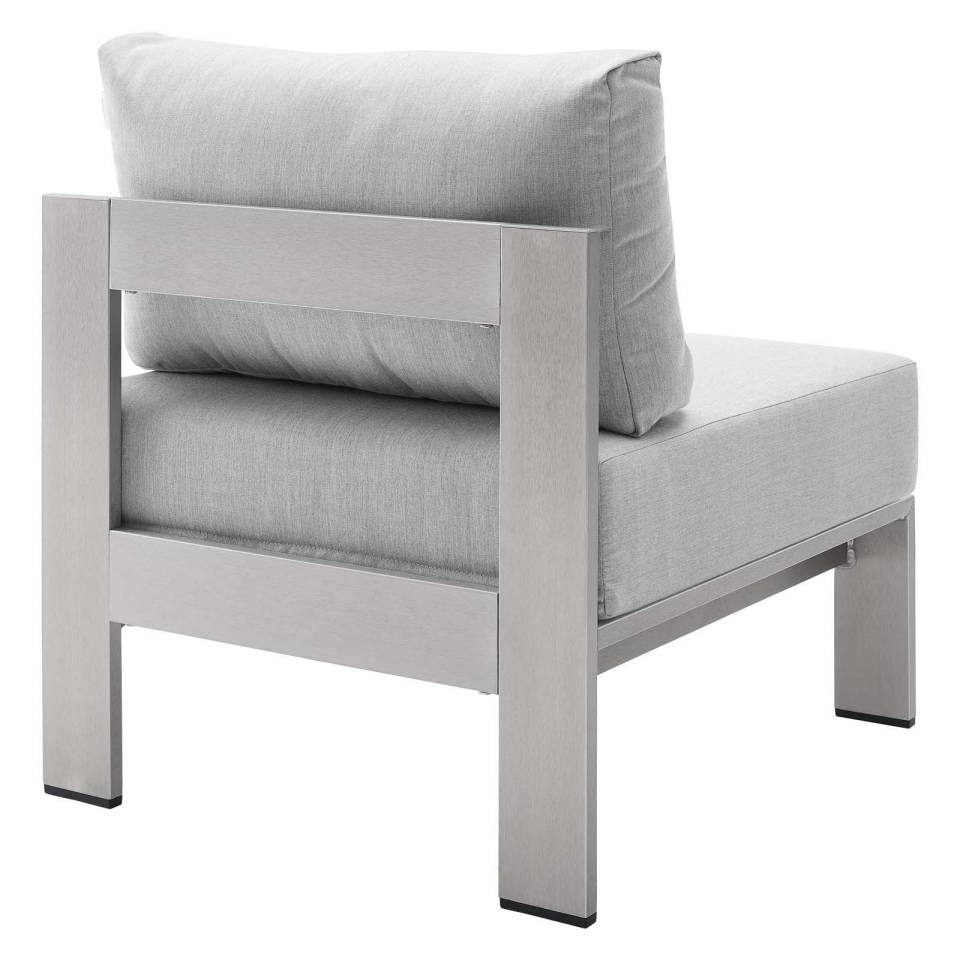 Modway Shore Sunbrella® Fabric Outdoor Patio Aluminum 6 Piece Sectional Sofa Set | Outdoor Sofas, Loveseats & Sectionals | Modishstore-9