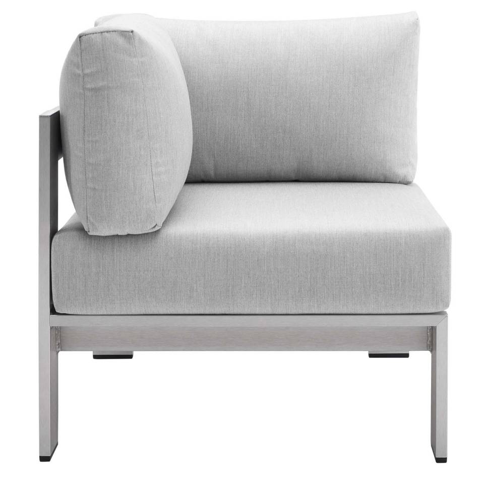 Modway Shore Sunbrella® Fabric Outdoor Patio Aluminum 8 Piece Sectional Sofa Set | Outdoor Sofas, Loveseats & Sectionals | Modishstore-3