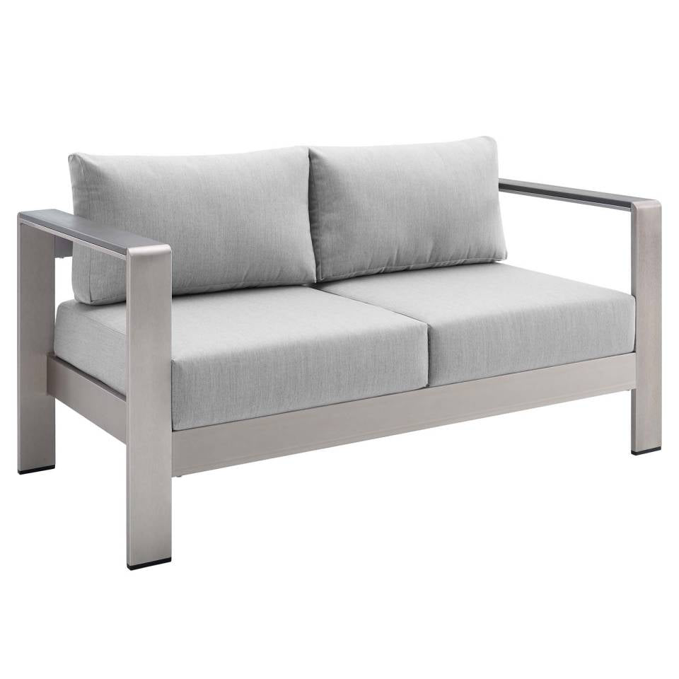 Modway Shore Sunbrella® Fabric Outdoor Patio Aluminum 7 Piece Set | Outdoor Sofas, Loveseats & Sectionals | Modishstore-10