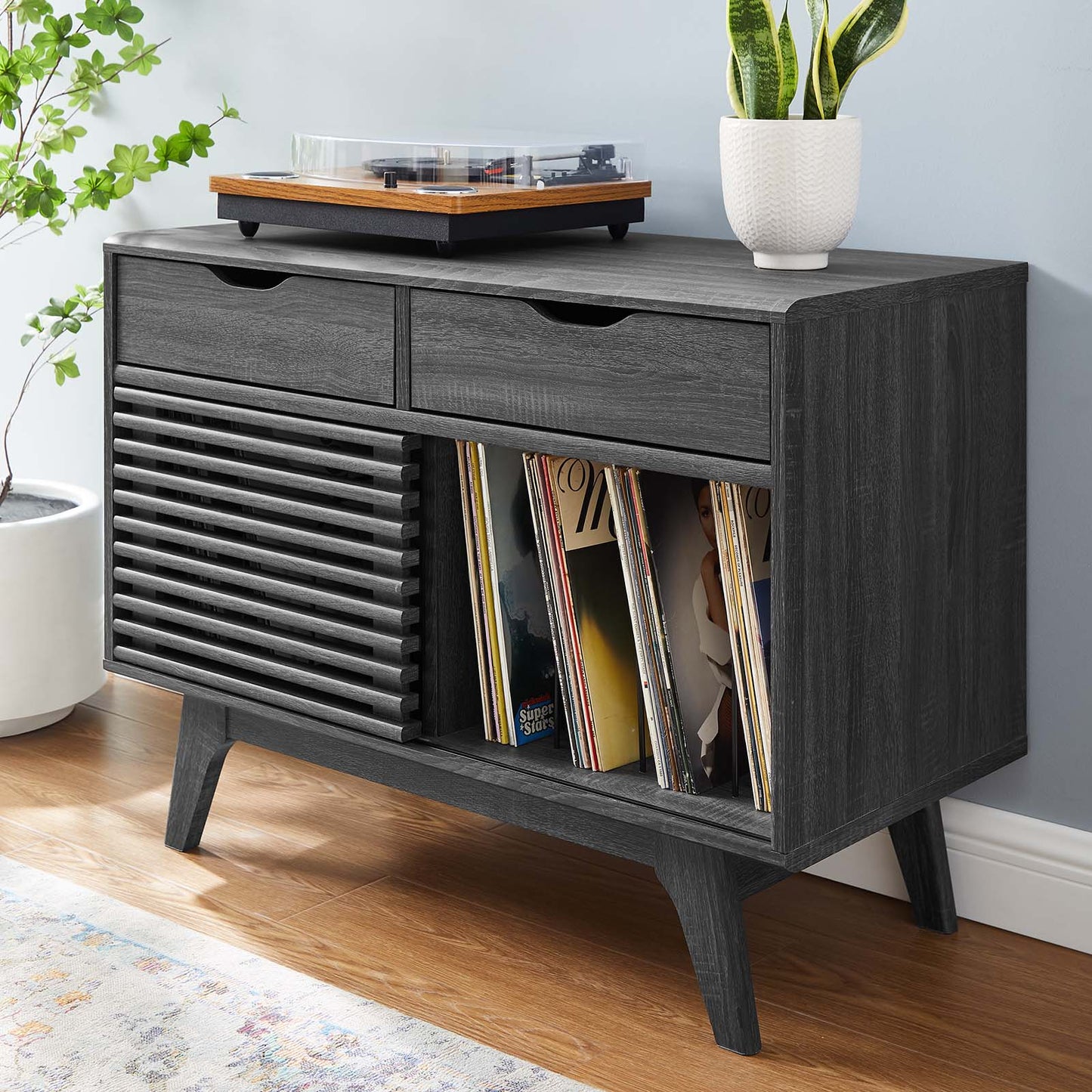 Modway Render Vinyl Record Display Stand | Stands | Modishstore-9