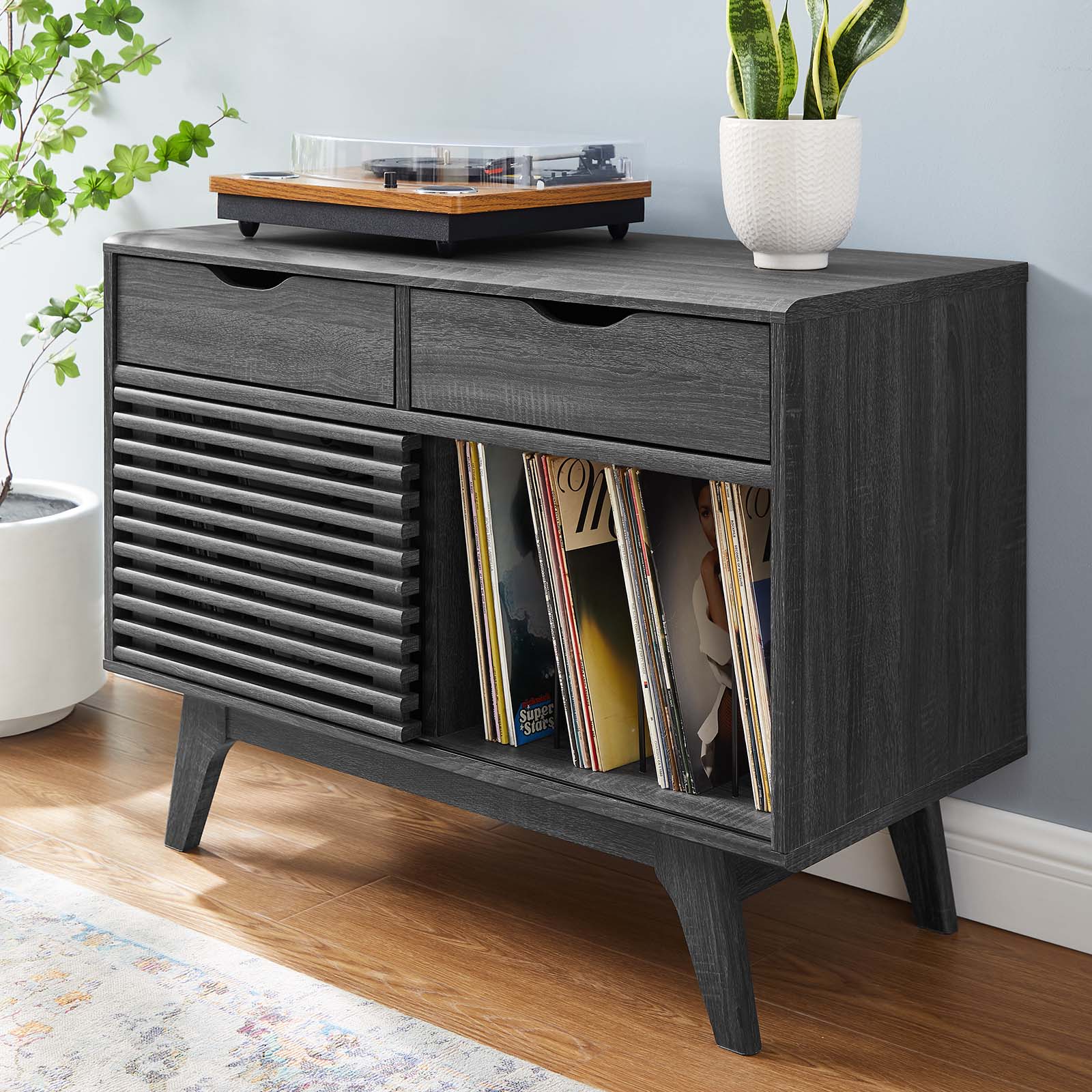 Modway Render Vinyl Record Display Stand | Stands | Modishstore-9