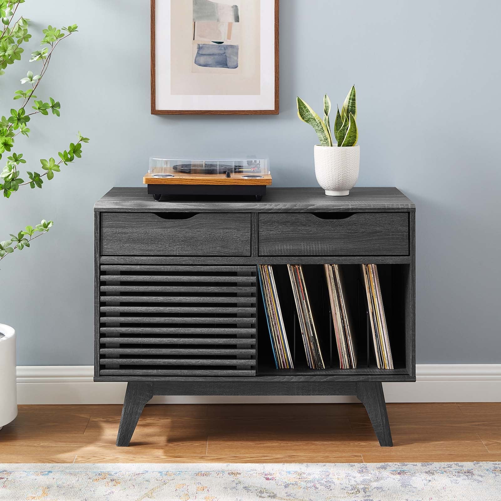 Modway Render Vinyl Record Display Stand | Stands | Modishstore-10