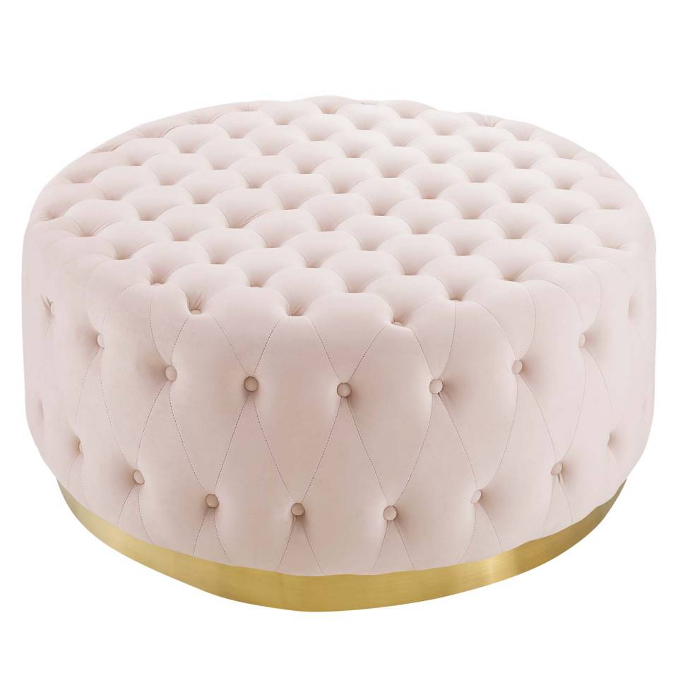 Modway Ensconce Tufted Performance Velvet Round Ottoman | Ottomans | 