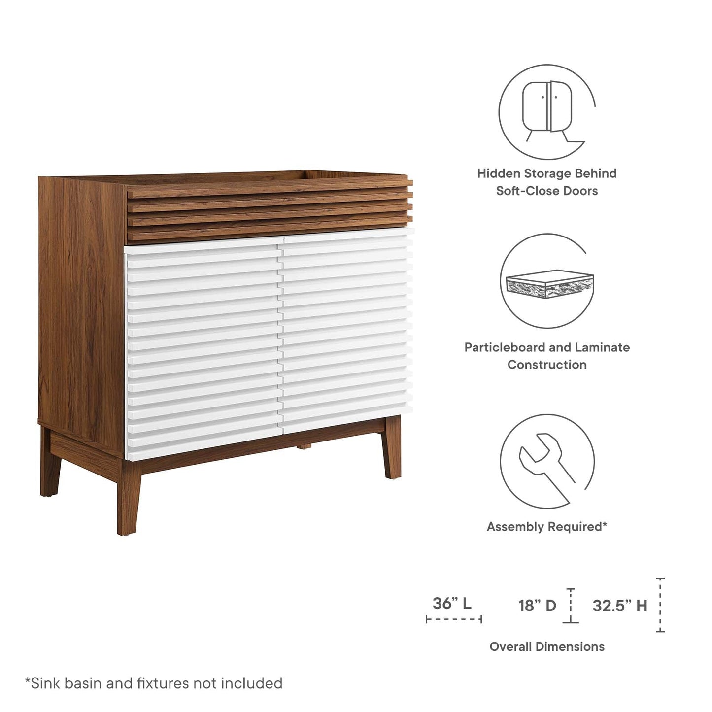 Render 36" Bathroom Vanity Cabinet By Modway - EEI-4340 | Bathroom Accessories | Modishstore - 46