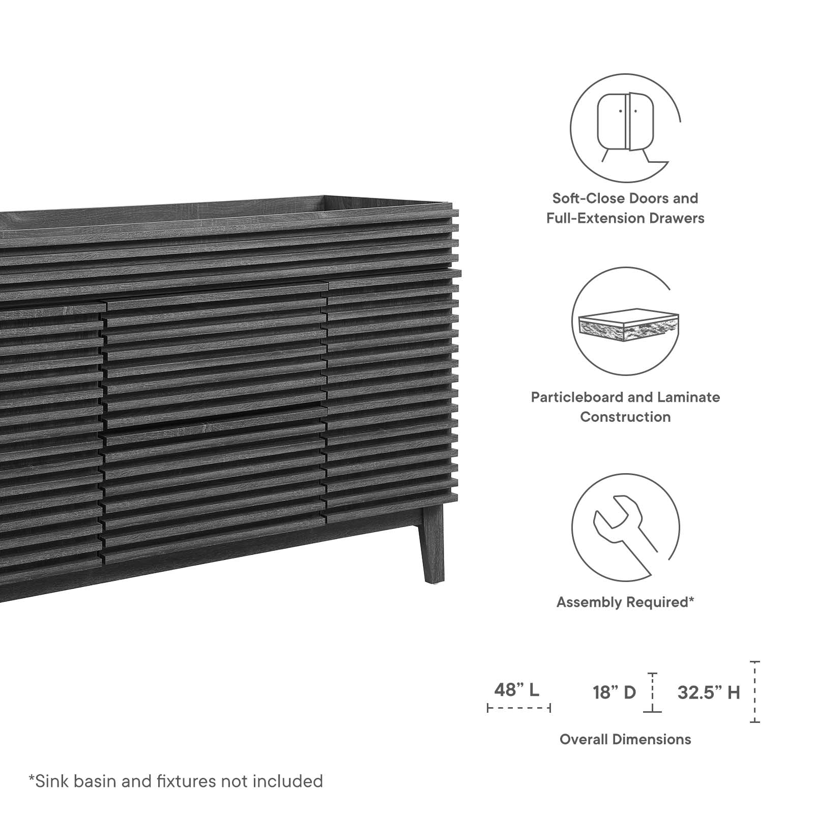 Render 48" Single Bathroom Vanity Cabinet By Modway - EEI-4341 | Bathroom Accessories | Modishstore - 8
