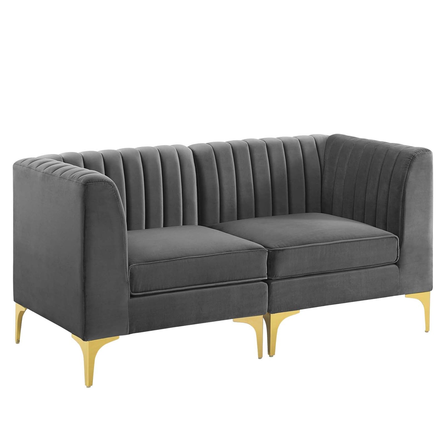 Modway Triumph Channel Tufted Performance Velvet Loveseat | Loveseats | Modishstore-2