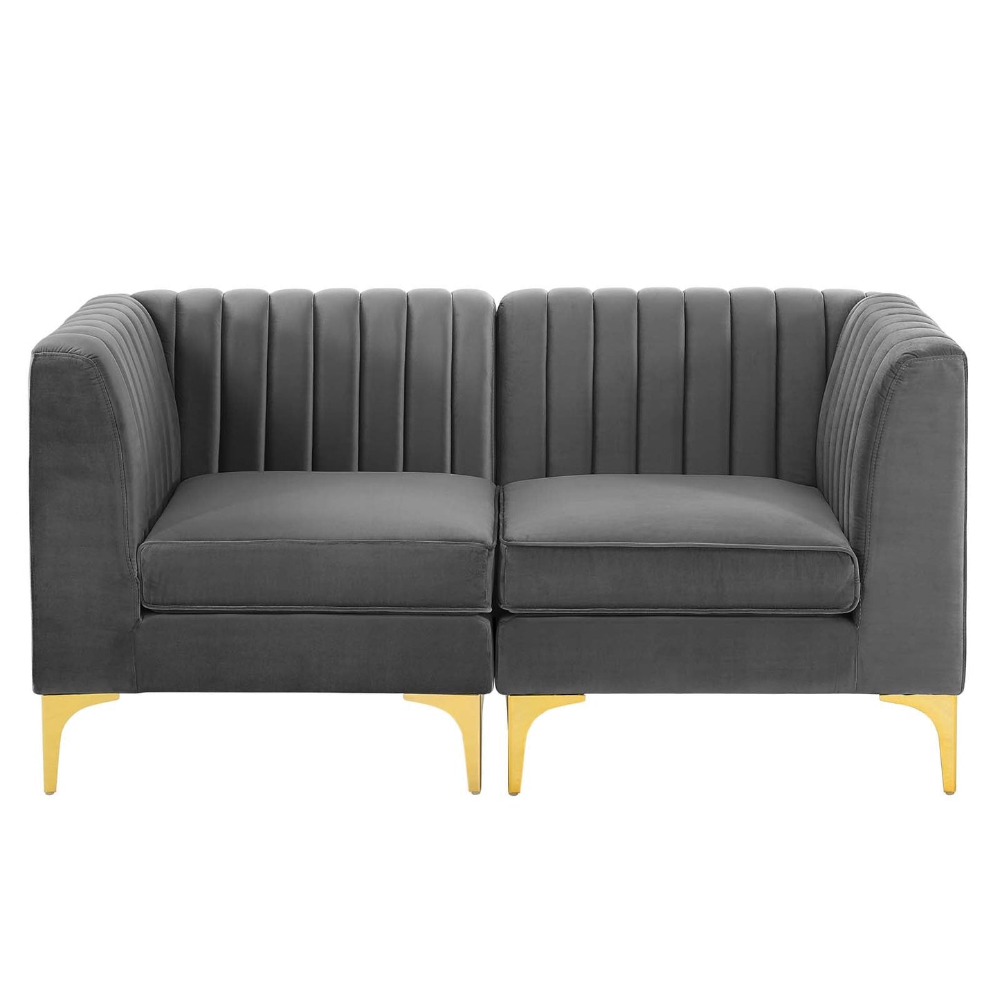 Modway Triumph Channel Tufted Performance Velvet Loveseat | Loveseats | Modishstore-3