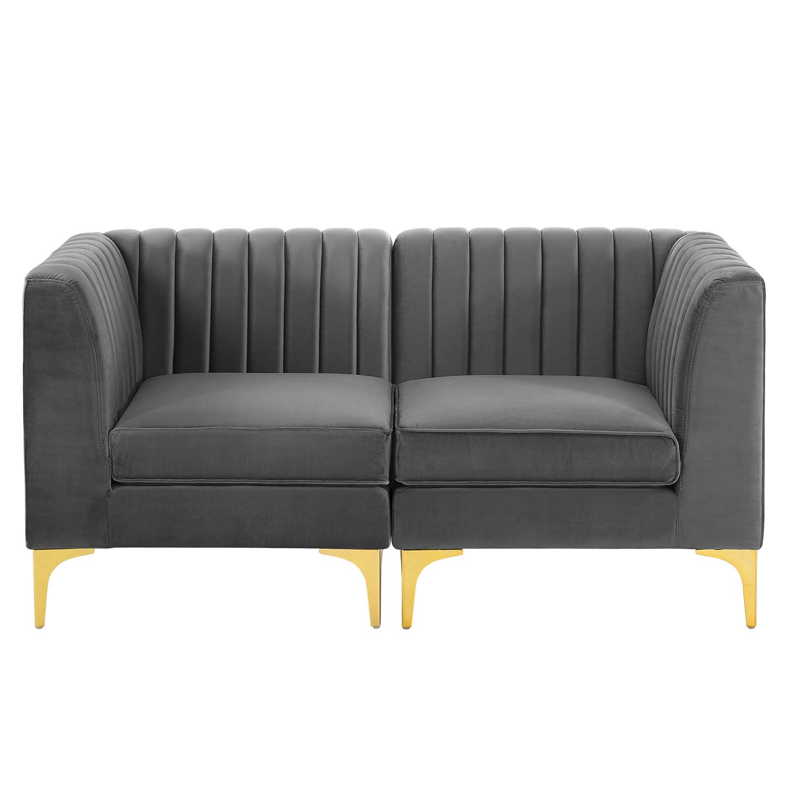 Modway Triumph Channel Tufted Performance Velvet Loveseat | Loveseats | Modishstore-3