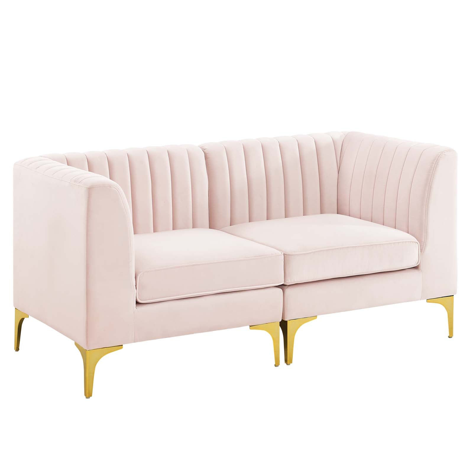 Modway Triumph Channel Tufted Performance Velvet Loveseat | Loveseats | Modishstore-9