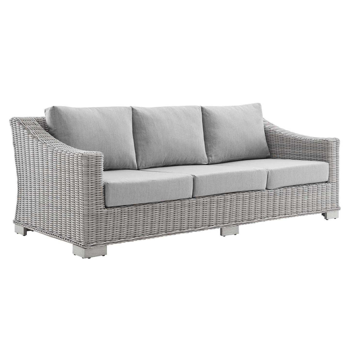 Modway Conway Sunbrella® Outdoor Patio Wicker Rattan 4-Piece Furniture Set | Sofas | 