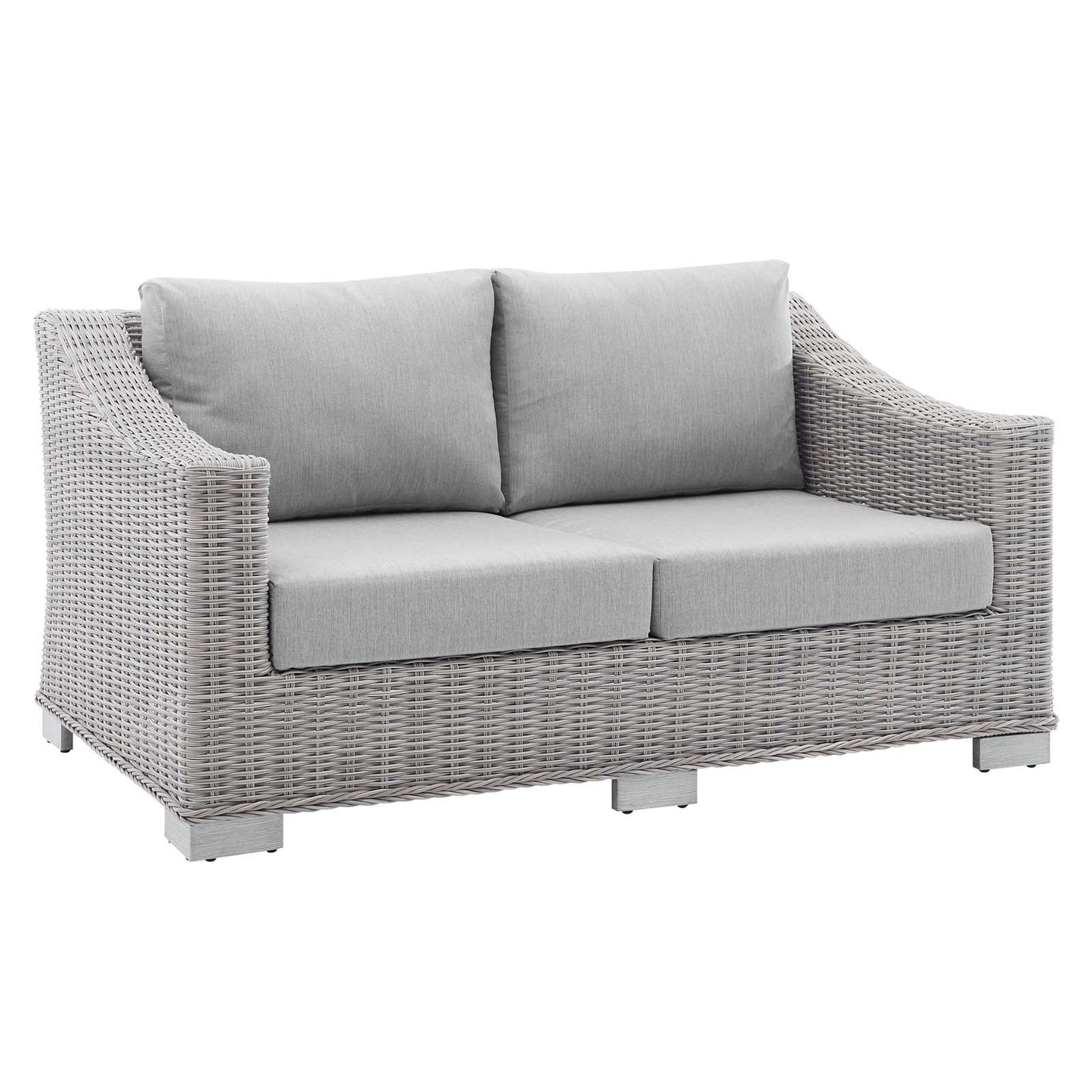 Modway Conway Sunbrella® Outdoor Patio Wicker Rattan 4-Piece Furniture Set | Sofas | 