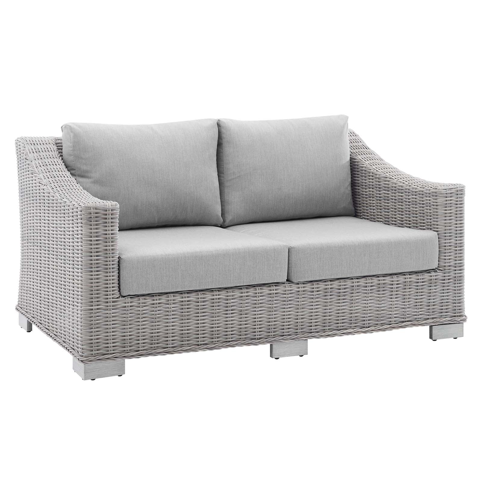 Modway Conway Sunbrella® Outdoor Patio Wicker Rattan 5-Piece Furniture Set | Outdoor Sofas, Loveseats & Sectionals | 