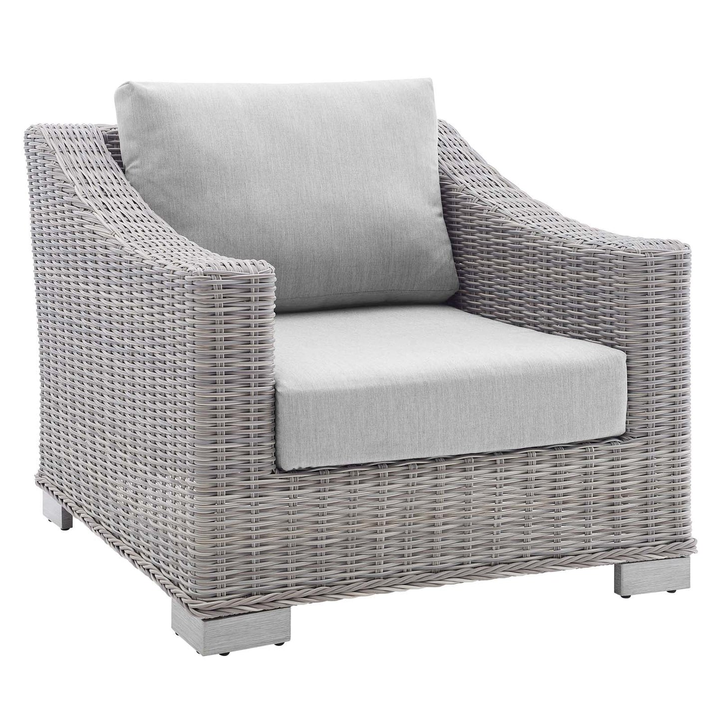 Modway Conway Sunbrella® Outdoor Patio Wicker Rattan 5-Piece Furniture Set | Outdoor Sofas, Loveseats & Sectionals | 