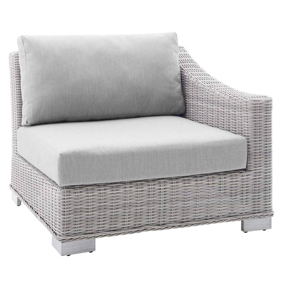 Modway Conway Sunbrella® Outdoor Patio Wicker Rattan 6-Piece Sectional Sofa Set | Outdoor Patio Daybed | 