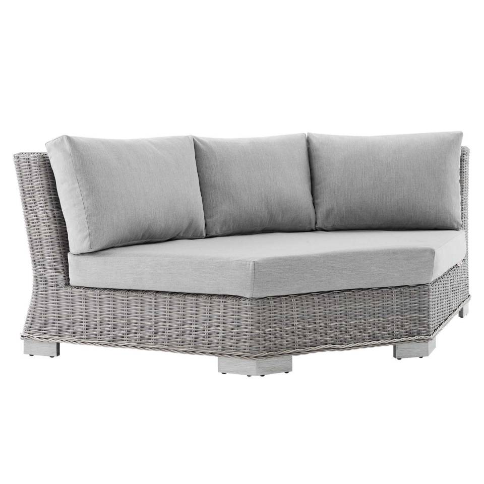 Modway Conway Sunbrella® Outdoor Patio Wicker Rattan 6-Piece Sectional Sofa Set | Outdoor Patio Daybed | 