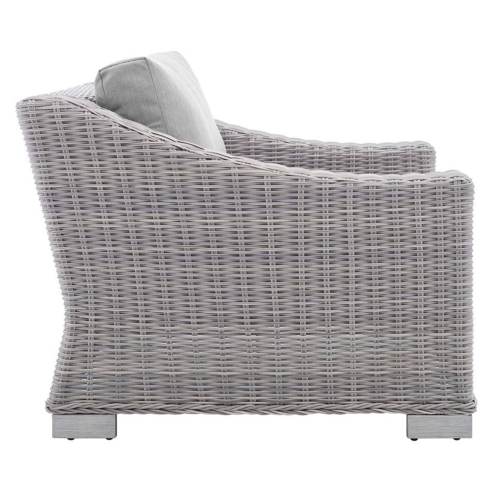 Modway Conway Sunbrella® Outdoor Patio Wicker Rattan 4-Piece Furniture Set | Outdoor Sofas, Loveseats & Sectionals | 