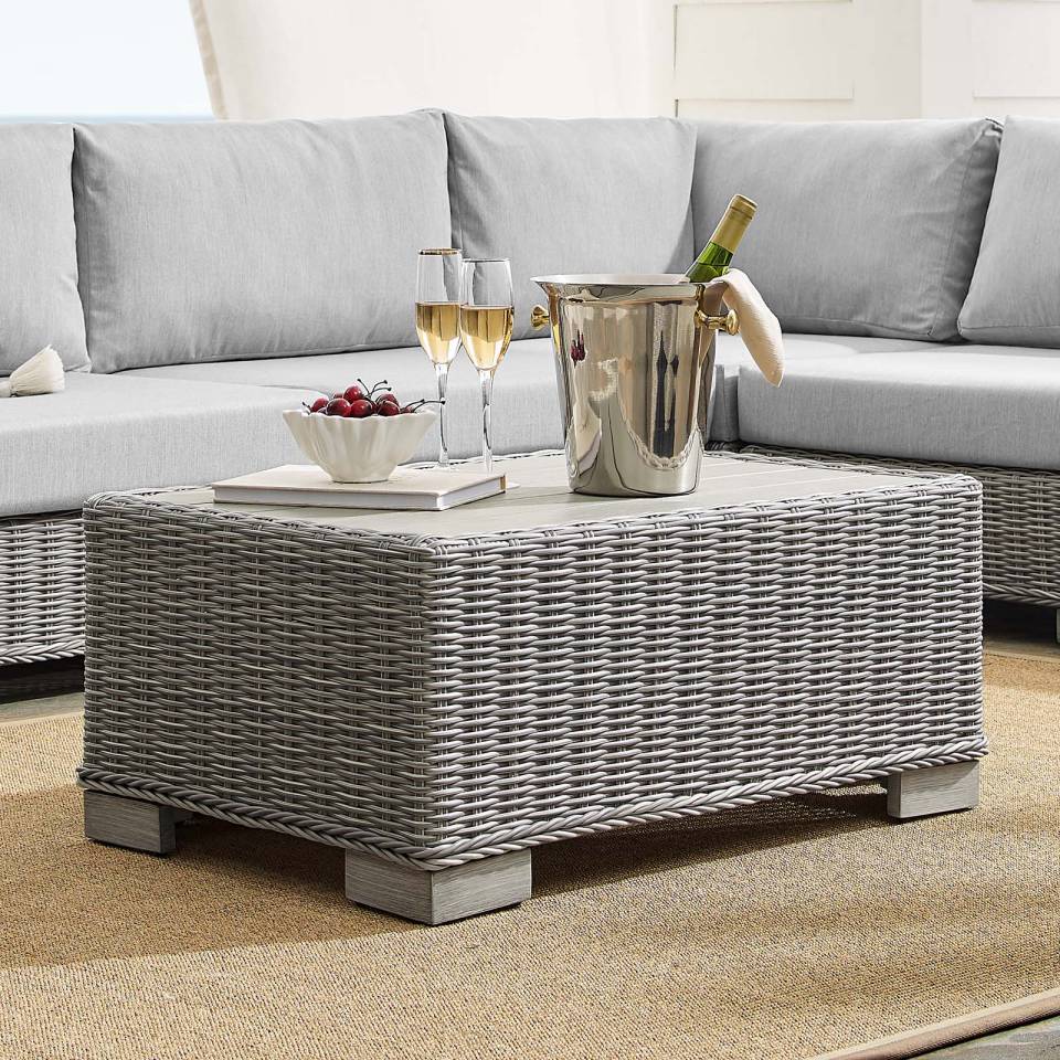 Modway Conway Sunbrella® Outdoor Patio Wicker Rattan 7-Piece Sectional Sofa Set | Outdoor Sofas, Loveseats & Sectionals