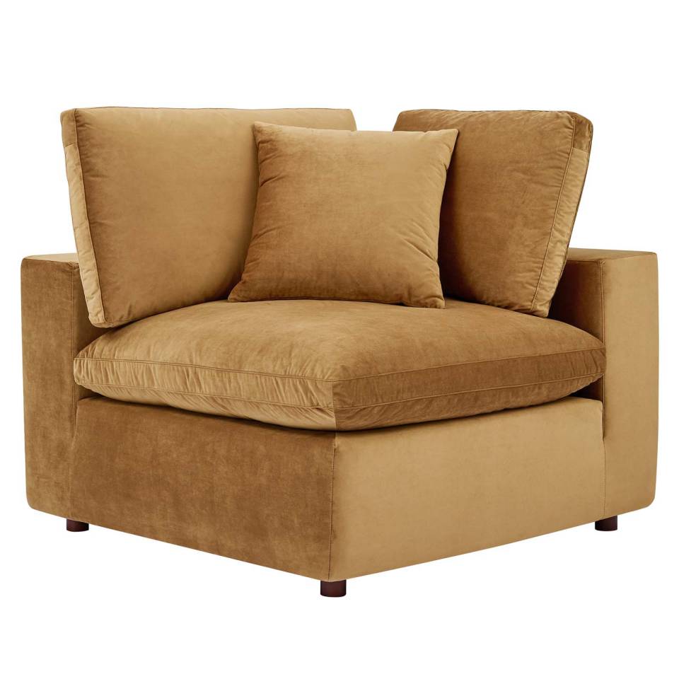 Modway Commix Down Filled Overstuffed Performance Velvet Corner Chair | Chairs & Recliners | 