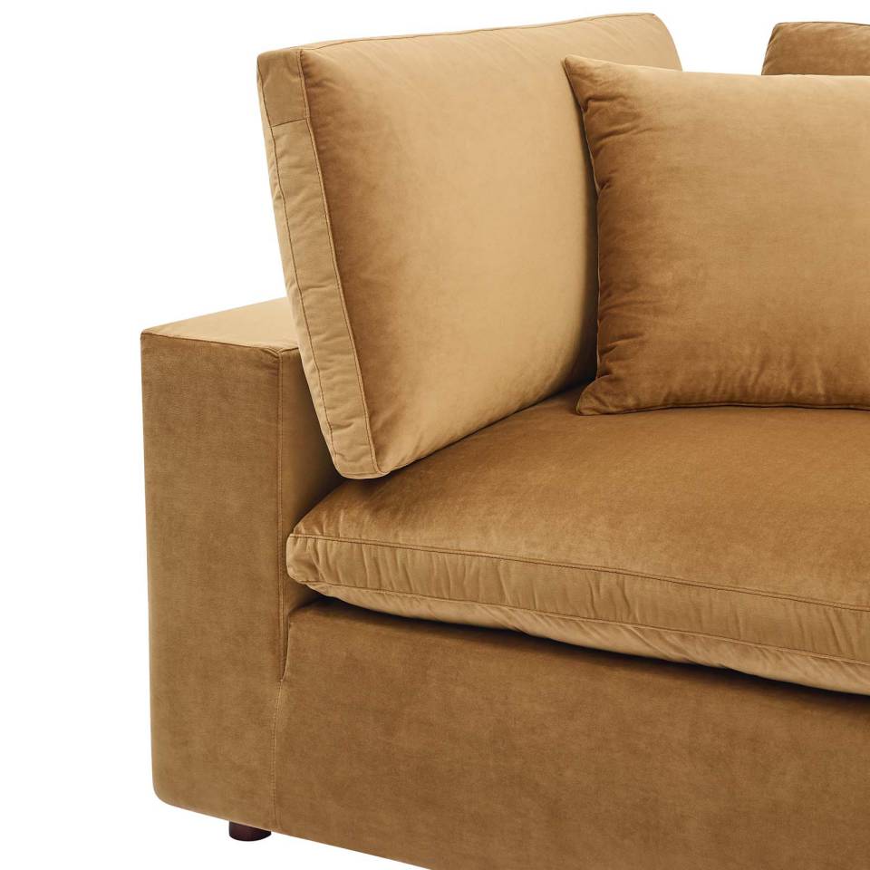 Modway Commix Down Filled Overstuffed Performance Velvet Corner Chair | Chairs & Recliners | 