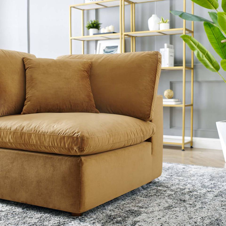 Modway Commix Down Filled Overstuffed Performance Velvet Corner Chair | Chairs & Recliners | 