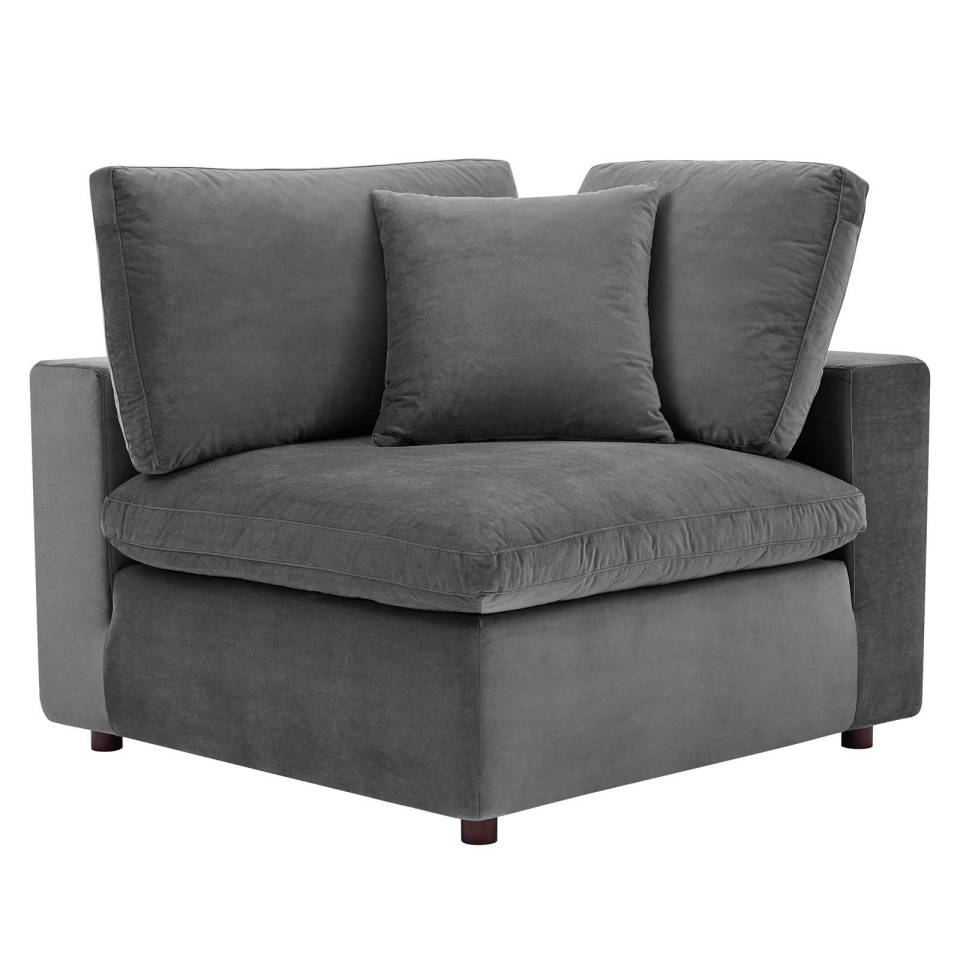 Modway Commix Down Filled Overstuffed Performance Velvet Corner Chair | Chairs & Recliners | 