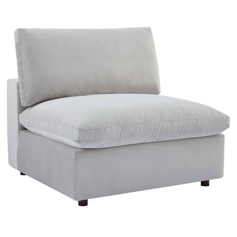 Modway Commix Down Filled Overstuffed Performance Velvet Armless Chair | Chairs & Recliners | 