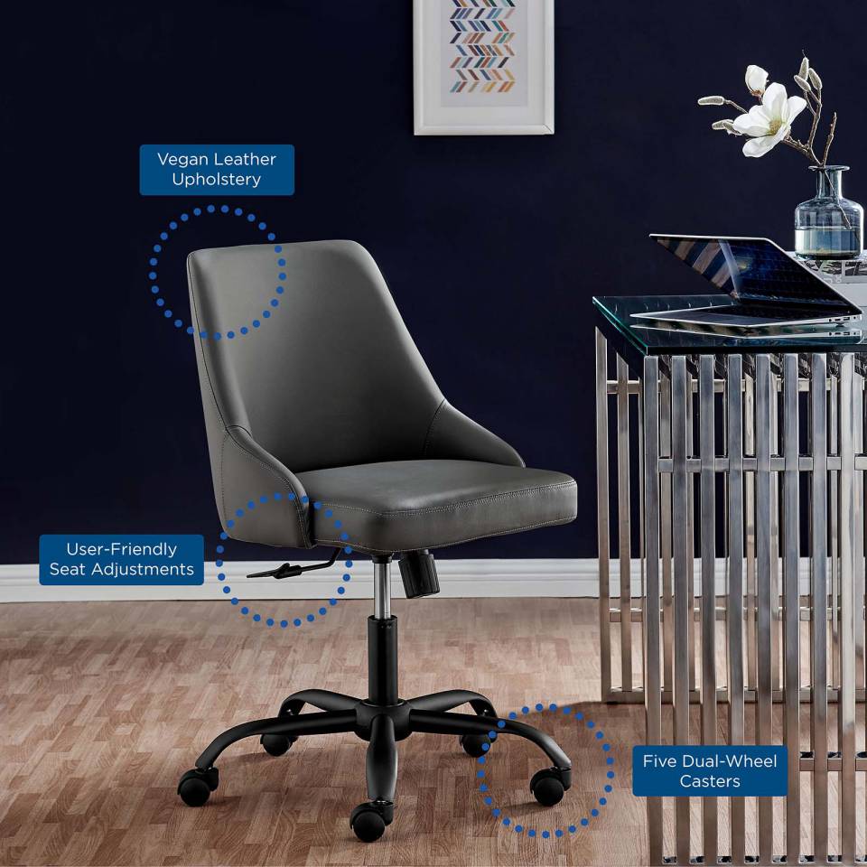 Modway Designate Swivel Vegan Leather Office Chair | Office Chairs