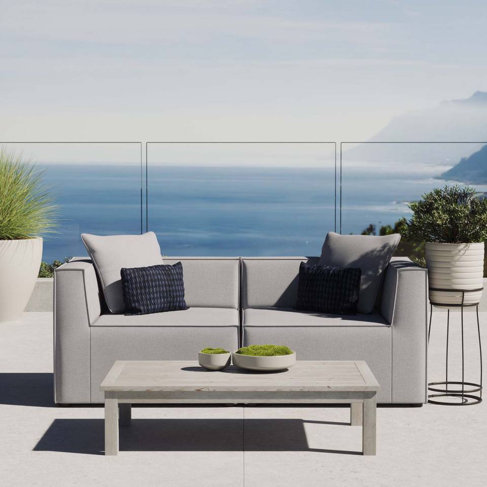 Modway Saybrook Outdoor Patio Upholstered 2-Piece Sectional Sofa Loveseat | Outdoor Sofas, Loveseats & Sectionals | Modishstore