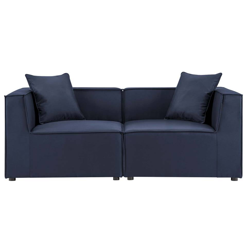 Modway Saybrook Outdoor Patio Upholstered 2-Piece Sectional Sofa Loveseat | Outdoor Sofas, Loveseats & Sectionals | Modishstore-9