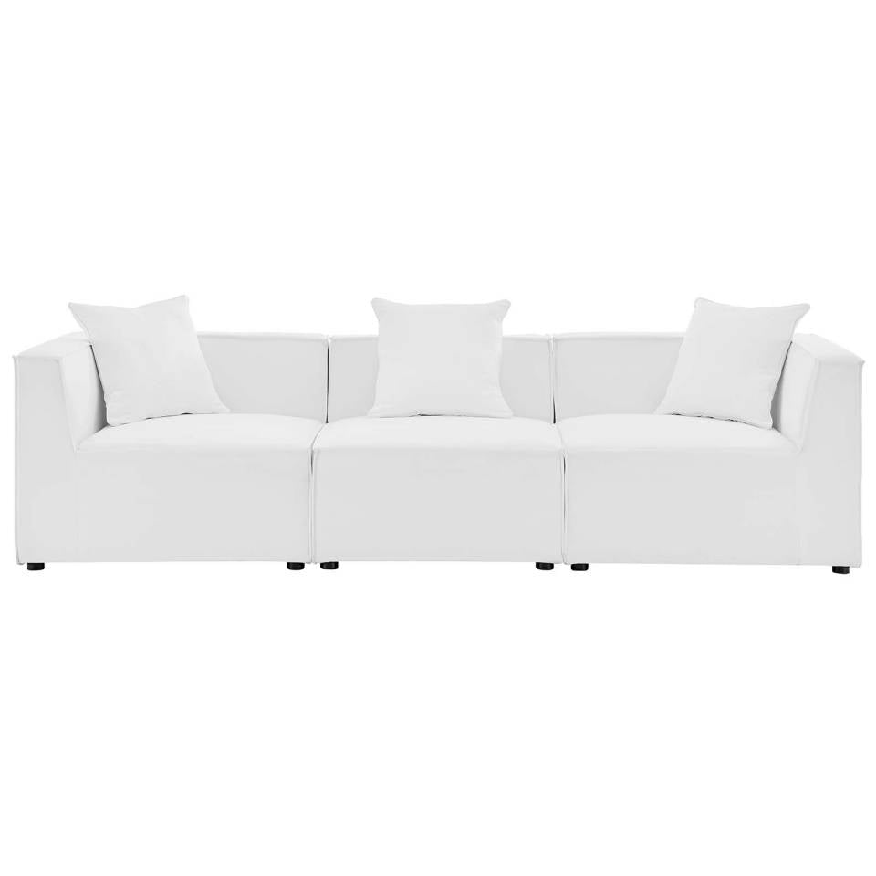 Modway Saybrook Outdoor Patio Upholstered 3-Piece Sectional Sofa | Outdoor Patio Daybed | Modishstore-10