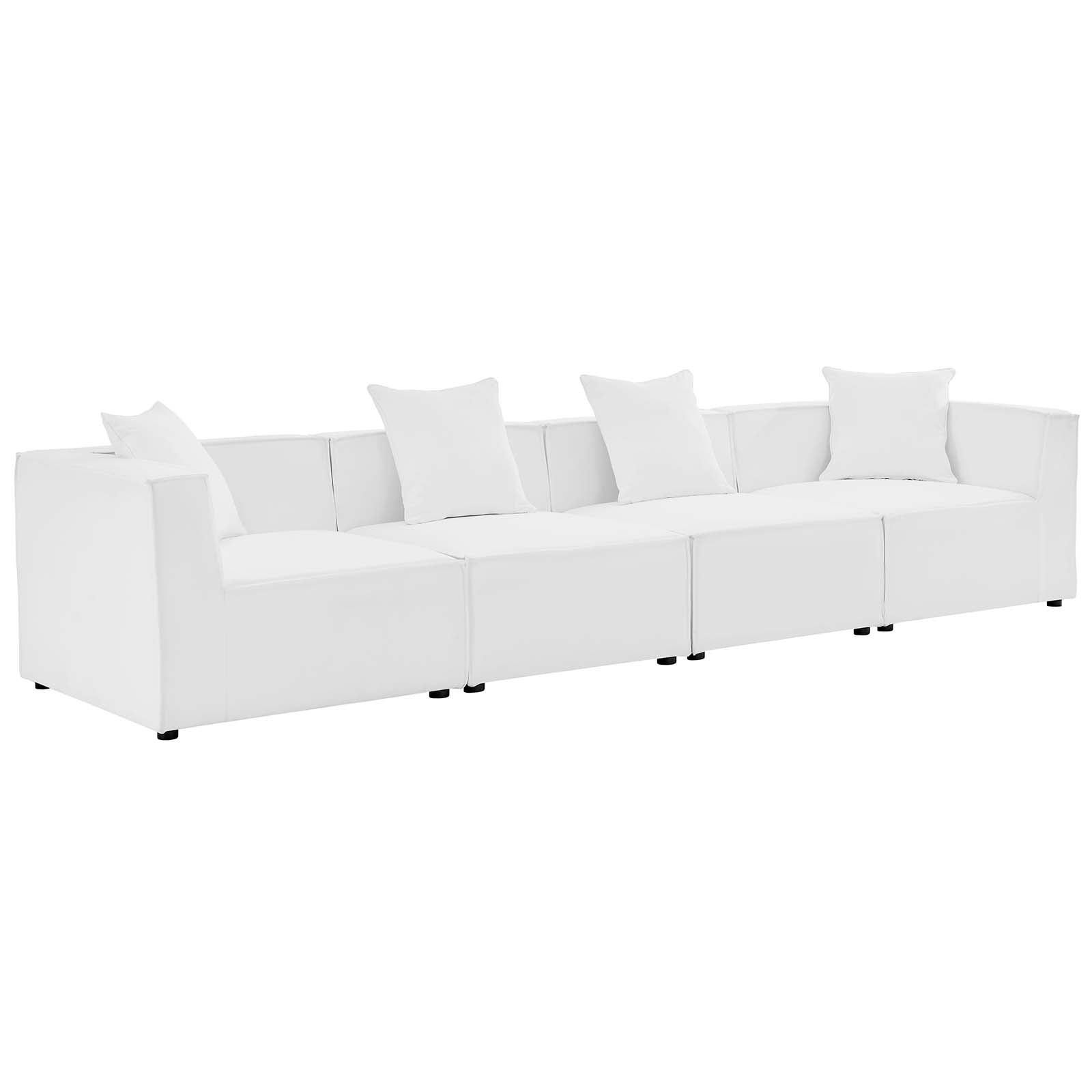 Modway Saybrook Outdoor Patio Upholstered 4-Piece Sectional Sofa | Outdoor Sofas, Loveseats & Sectionals | Modishstore-23